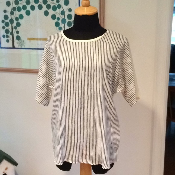 J. Crew Silk-Front T-Shirt - Picture 1 of 4